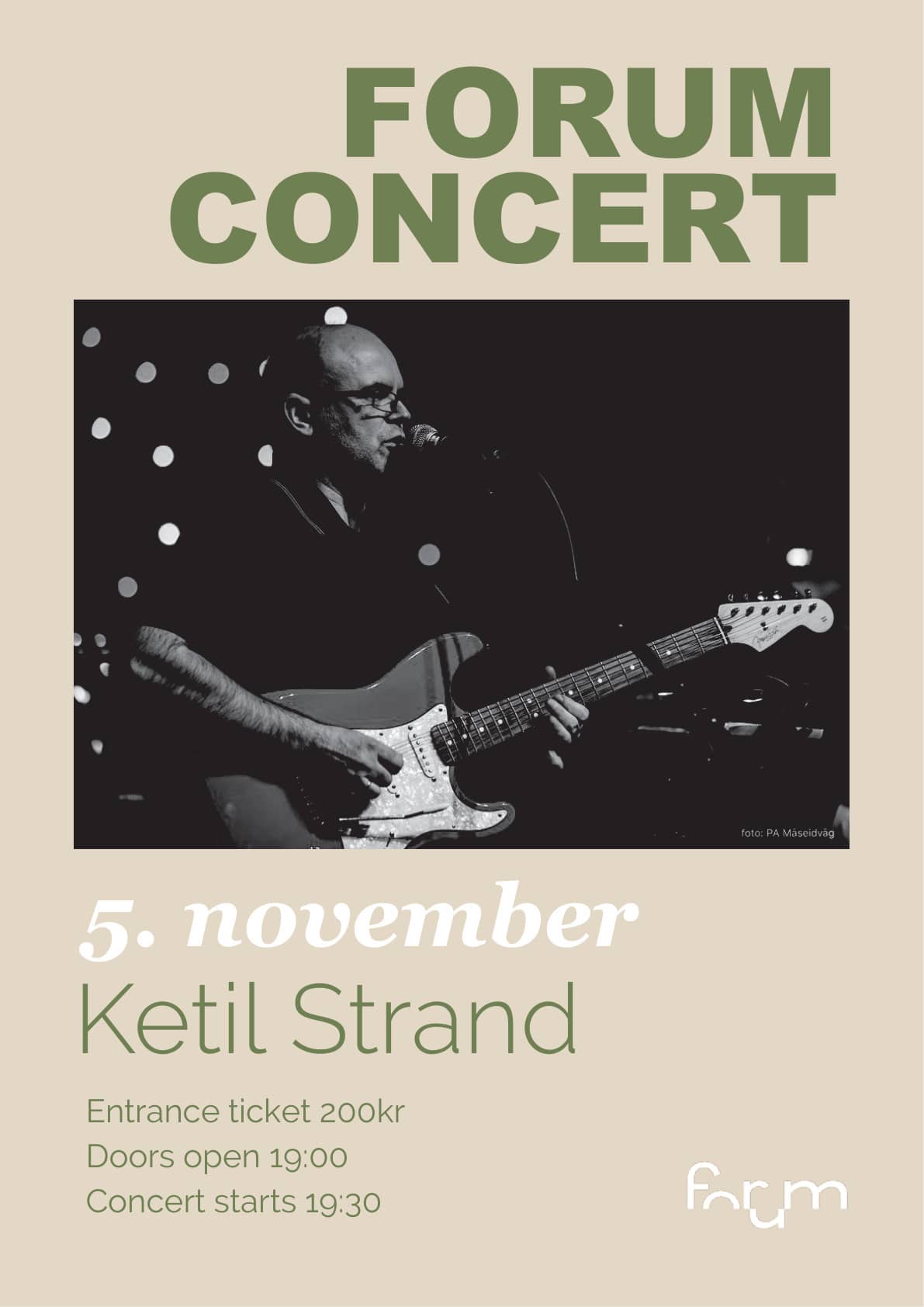 Plakat for Ketil Strand — 5. november 2026