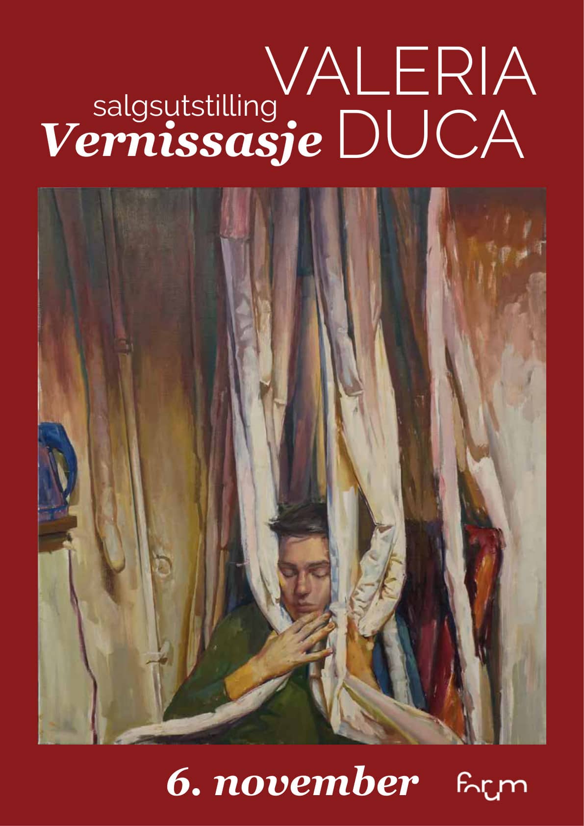 Plakat for Valeria Duca — vernissage 6. november 2026